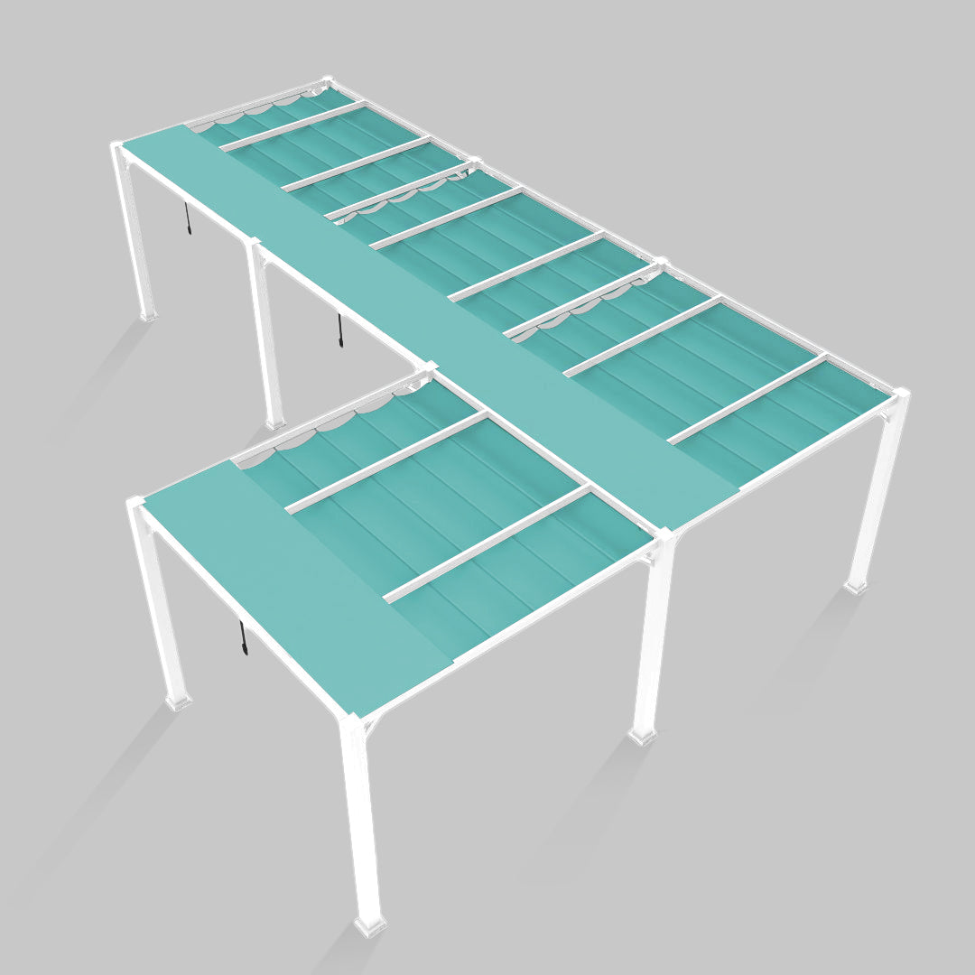 #configuration pergola_L shape #frame colour_White