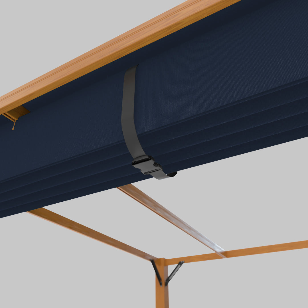 Pérgola de madera Modular™ - Sunbrella Canvas Navy