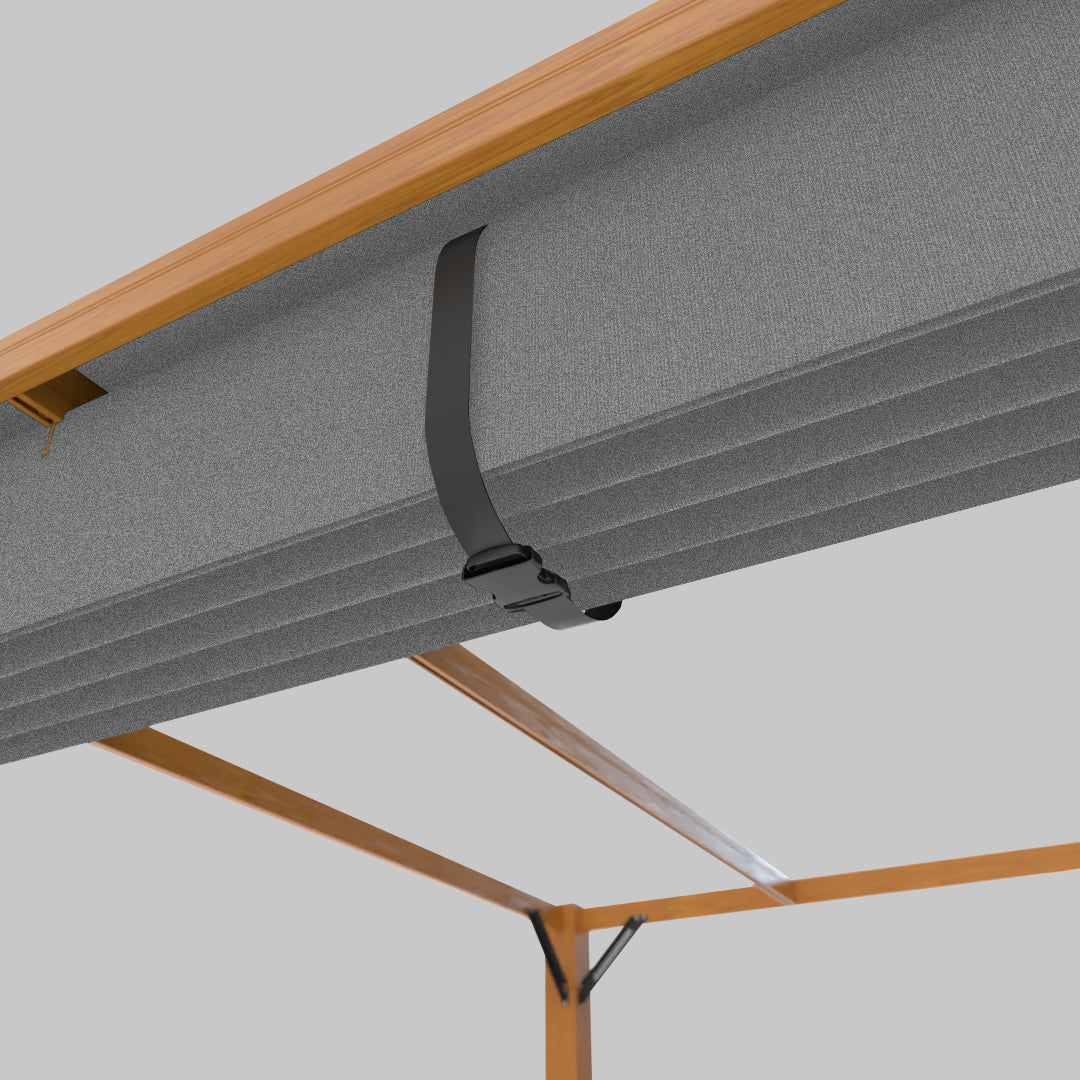 Pérgola de madera Modular™ - Pizarra fundida Sunbrella