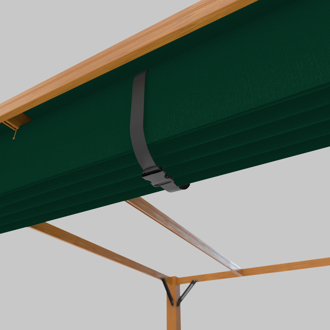 Pérgola de madera Modular™ - Sunbrella Forest Green