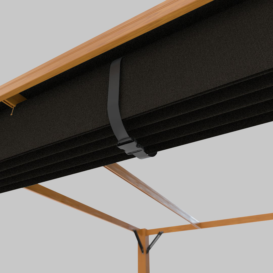 The Modular™ Wooden Pergola - Sunbrella Spectrum Carbon