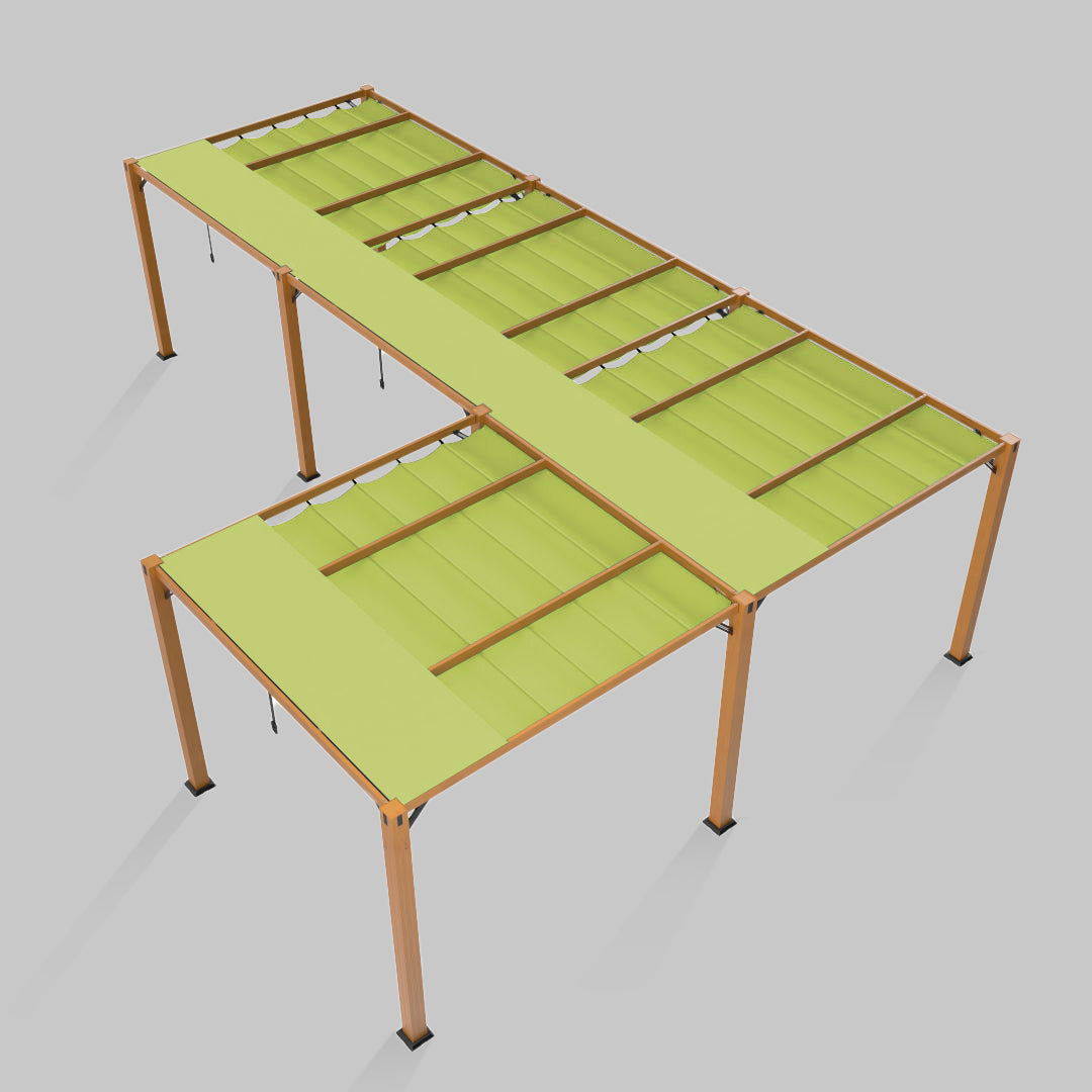 #configuration pergola_L shape #frame colour_Wood