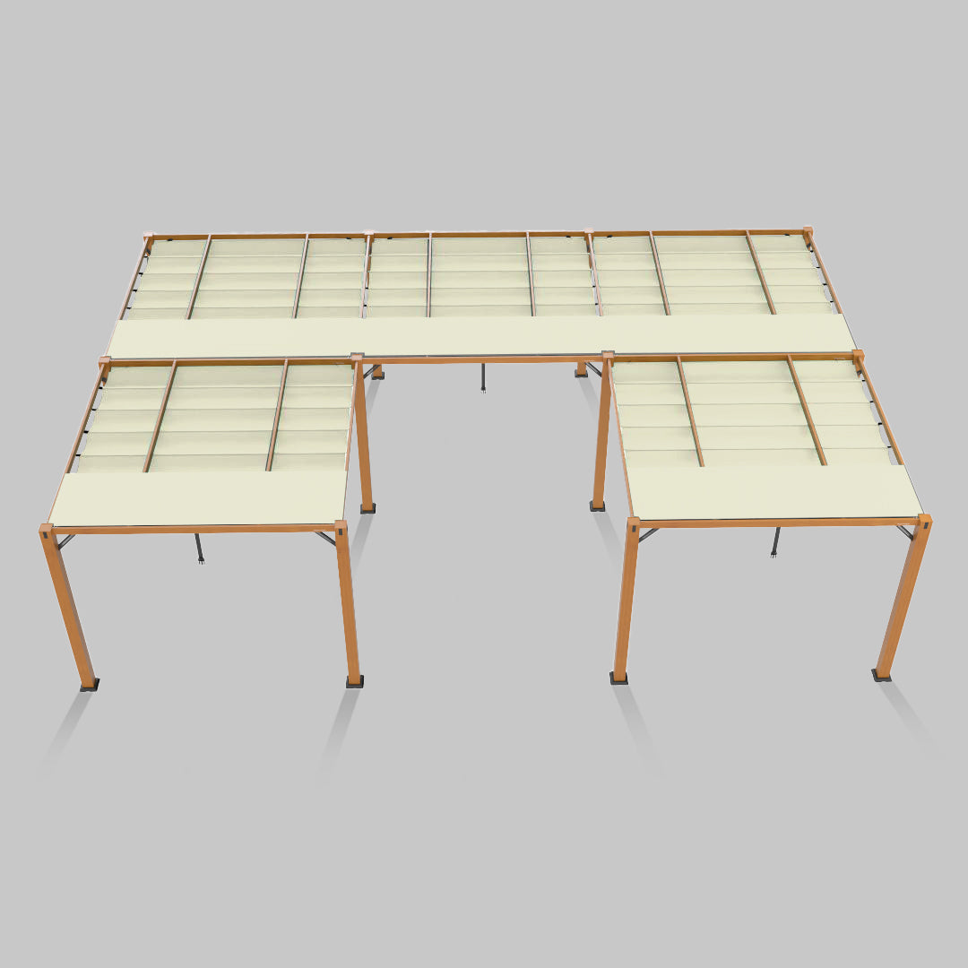 #configuration pergola_U shape #frame colour_Wood