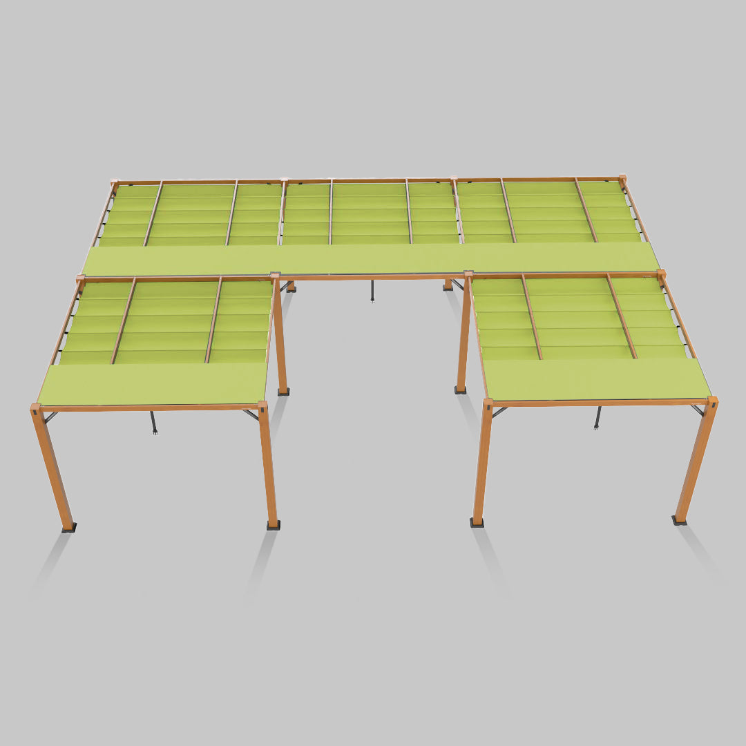 #configuration pergola_U shape #frame colour_Wood