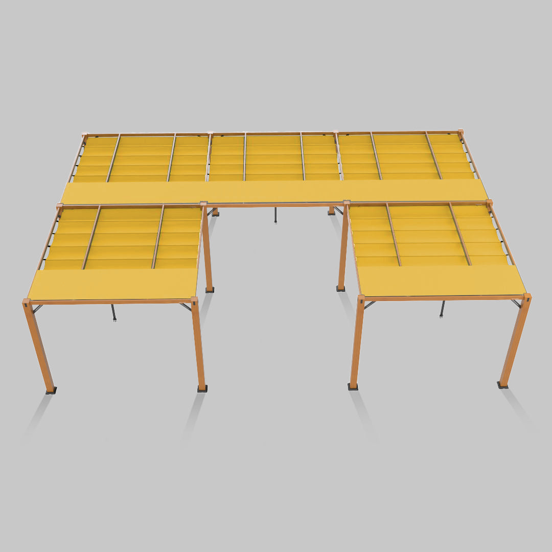 #configuration pergola_U shape #frame colour_Wood