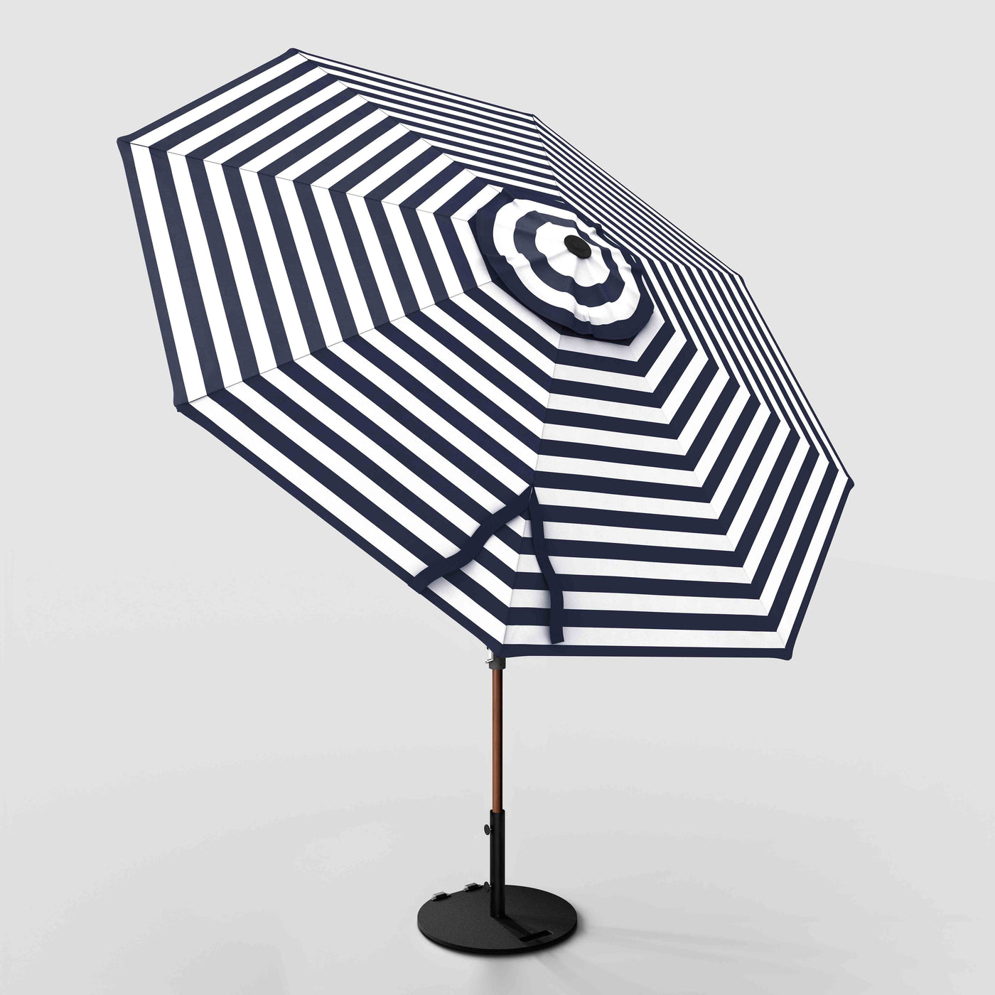 8ft10ft Auto Tilt Terylast Patio Umbrella Stylish Woodgrain Finish