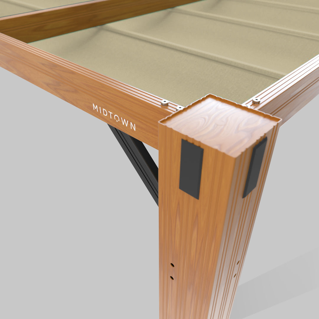 #configuration pergola_U shape #frame colour_Wood