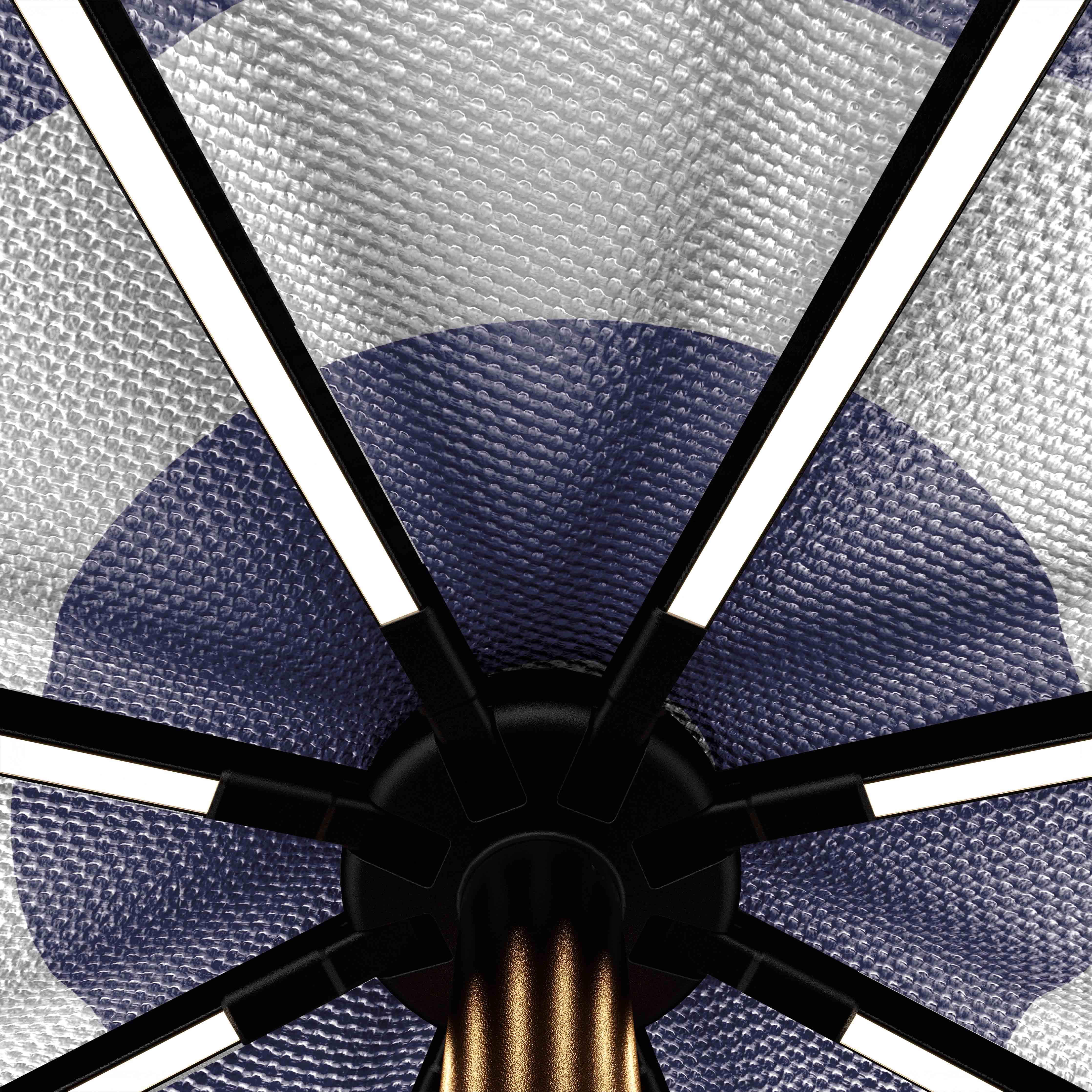 The Glow - Terylast Navy Stripes
