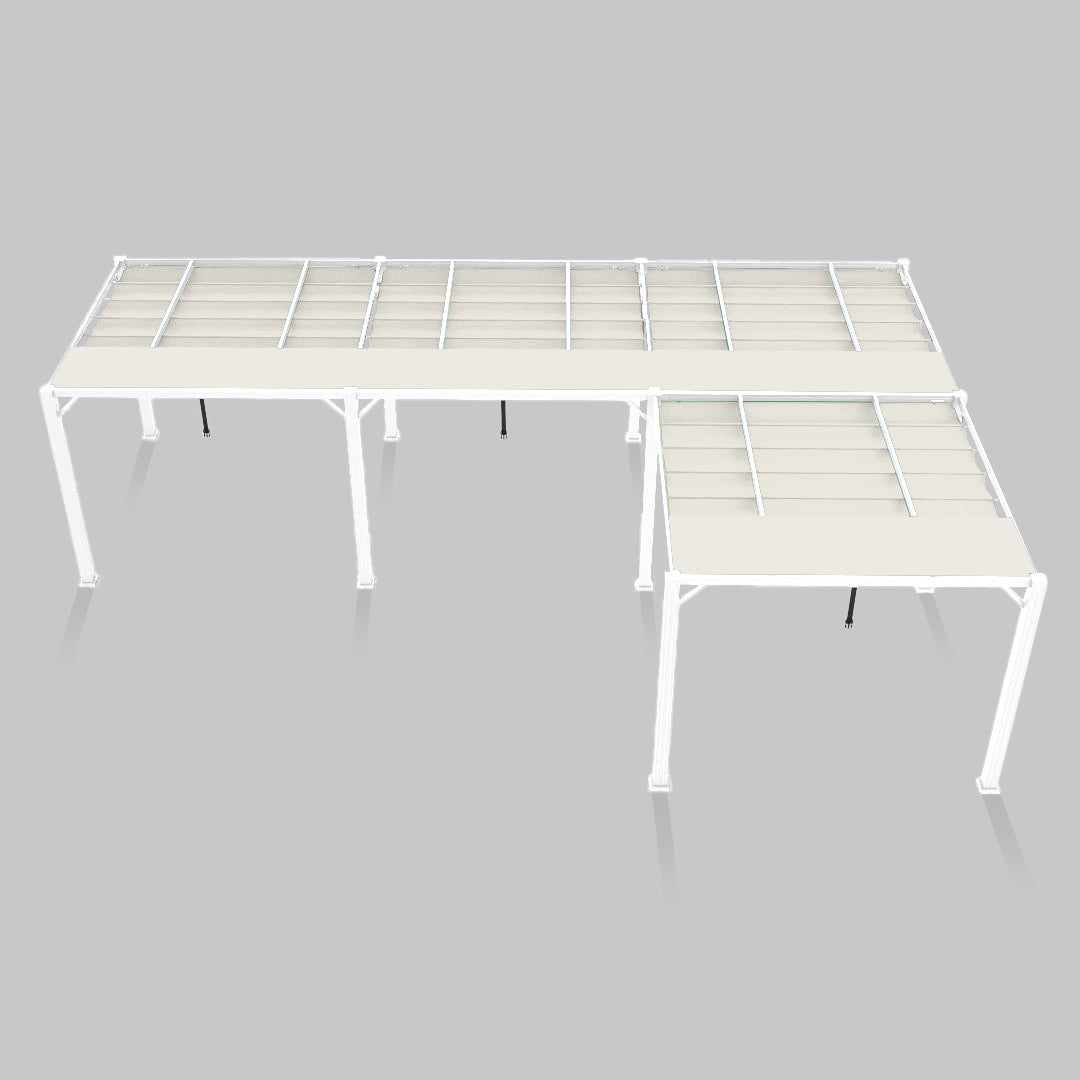 #configuration pergola_L shape #frame colour_White