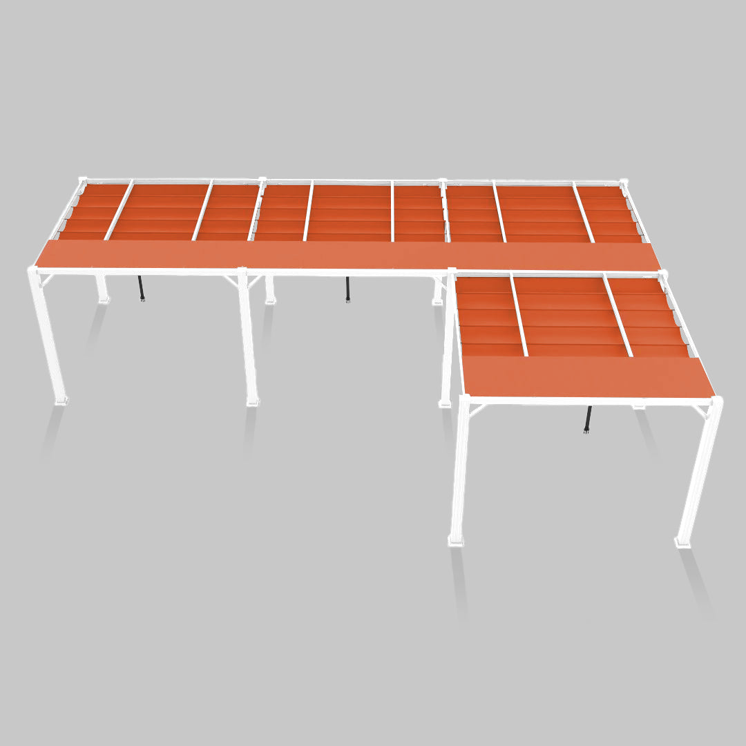 #configuration pergola_L shape #frame colour_White
