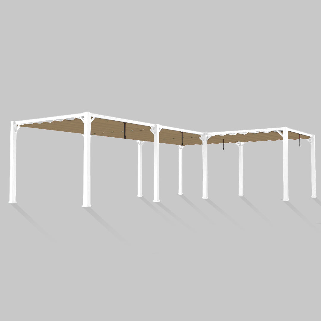 #configuration pergola_L shape #frame colour_White