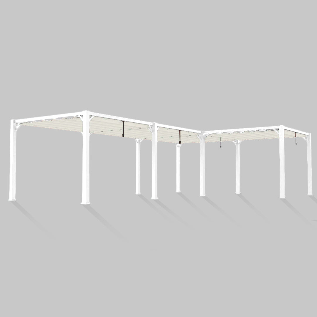 #configuration pergola_L shape #frame colour_White