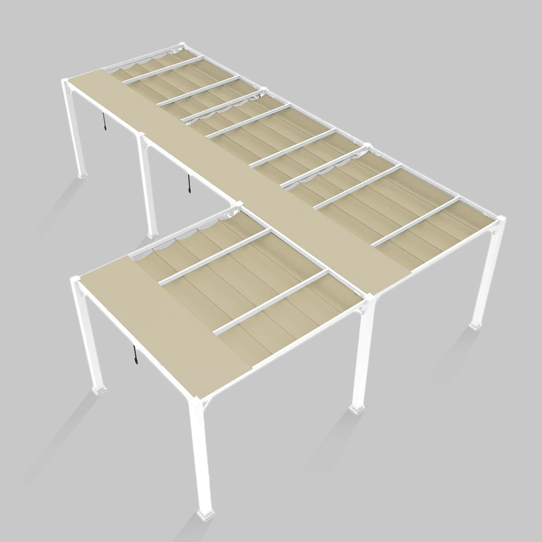 #configuration pergola_L shape #frame colour_White
