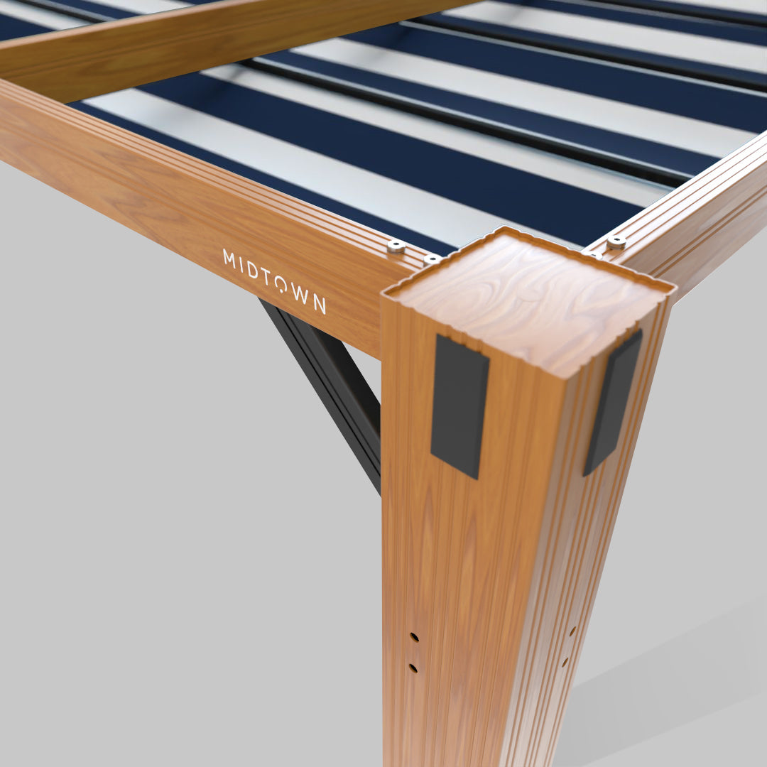 Pérgola de madera Modular™ - Terylast Navy Stripes
