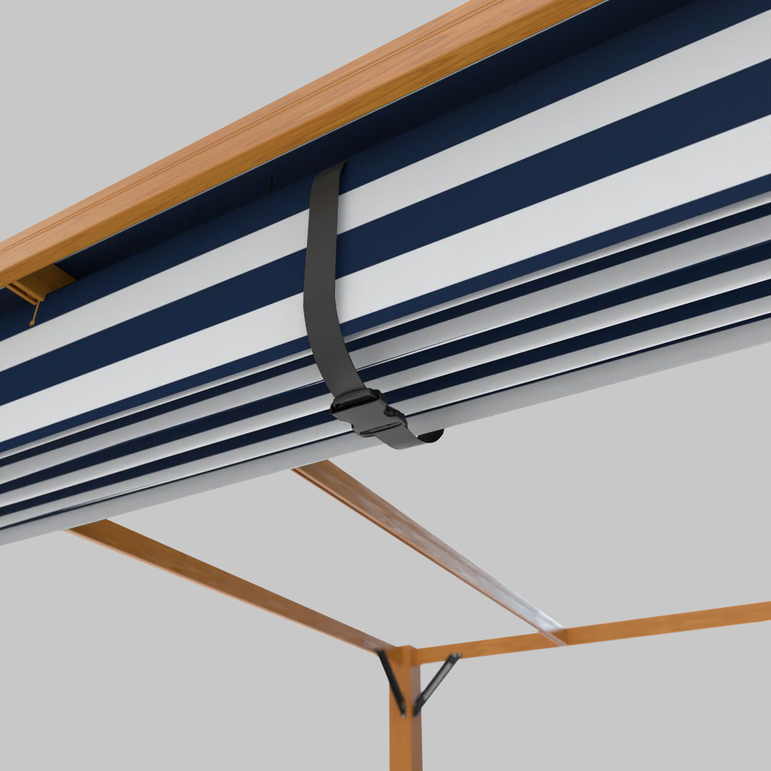 The Modular™ Wooden Pergola - Terylast Navy Stripes
