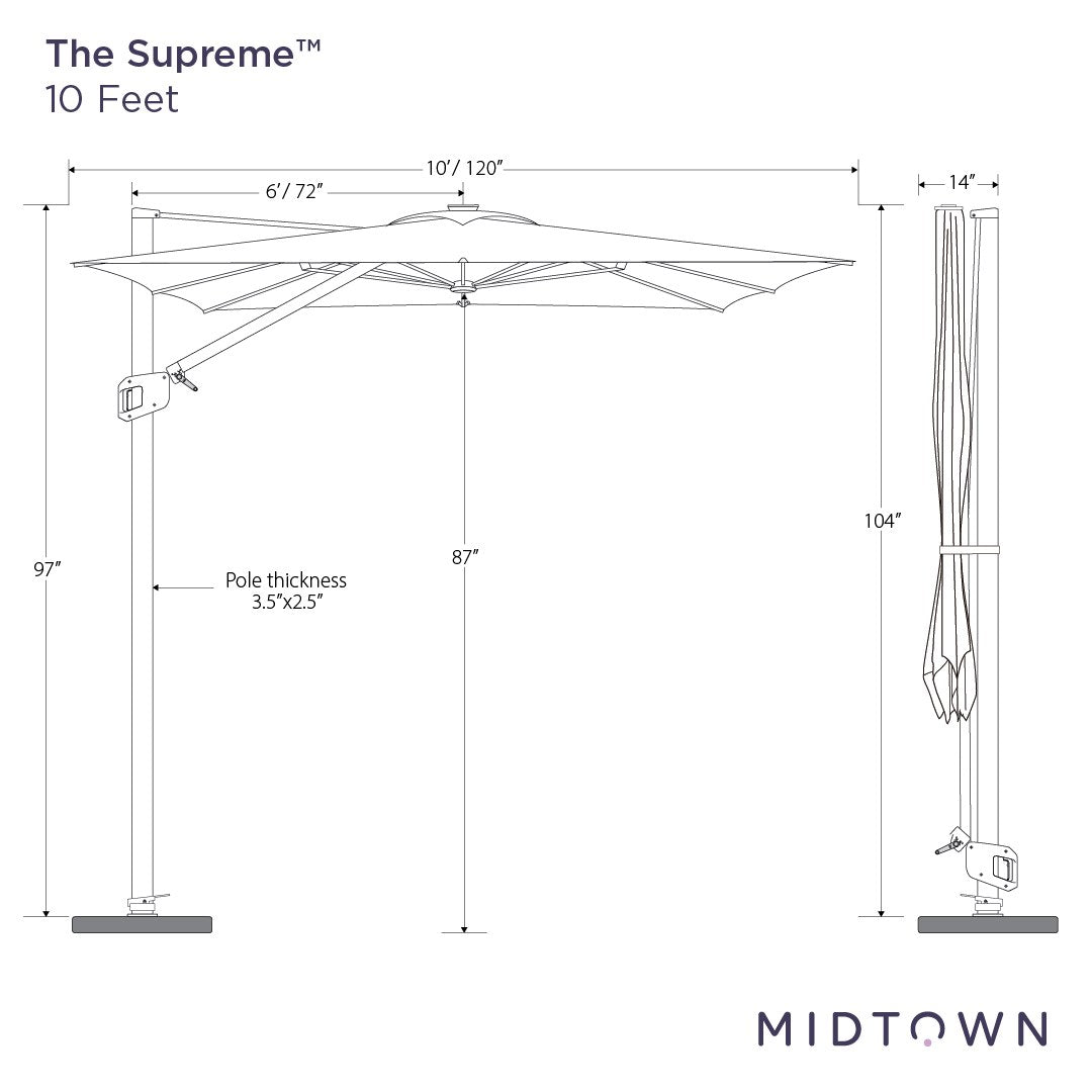 The Supreme™ - Sunbrella Spectrum Carbon