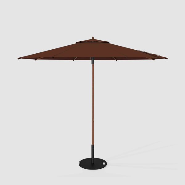 best wooden patio umbrella KXWOQ3ED 9ft Round Wood Market Umbrella, Black White Striped, Outdoor Table with Pulley Lift, 8 Ribs Polyester Fabric, Sun Umbrella for Garden Deck Pool Backyard : Patio, Lawn The 10 ft 10 FT Patio Umbrella, 3