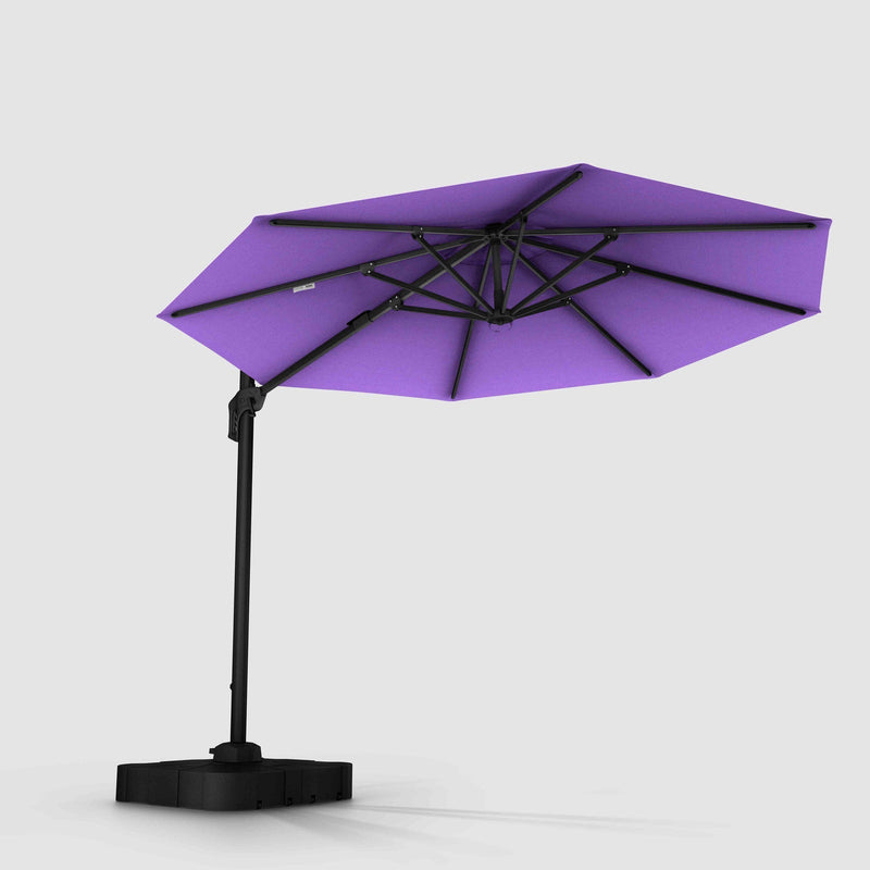 lavender patio umbrellas PURPLE LEAF Outdoor Umbrella 8' x 8' Square Premium Sun Protection Grey Looking for superior shading Rectangle Patio Umbrellas | Cantilever
