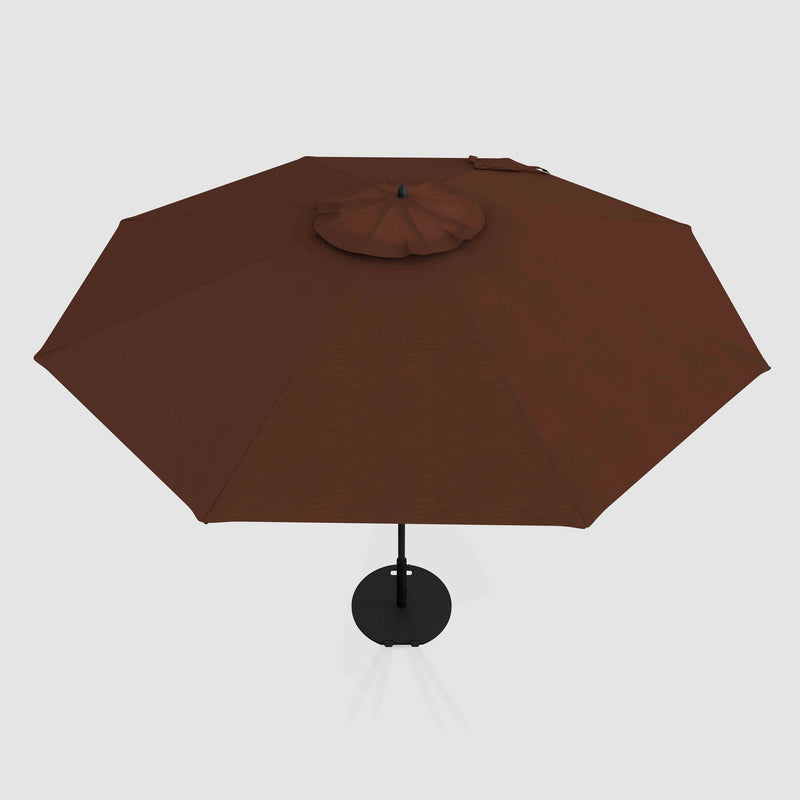 dark brown patio umbrellas Garden Umbrella with beige fringe Enjoy the outdoors under the shade of this wonderful rectangular patio umbrella.Covering a wide area with its easy crank lift design JEAREY 8 ft. x 10